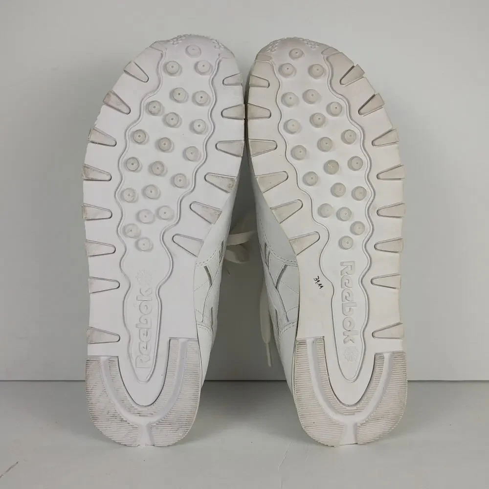 VTG 90s Reebok Classic leather chromed white sneakers womens 9.5 OG box